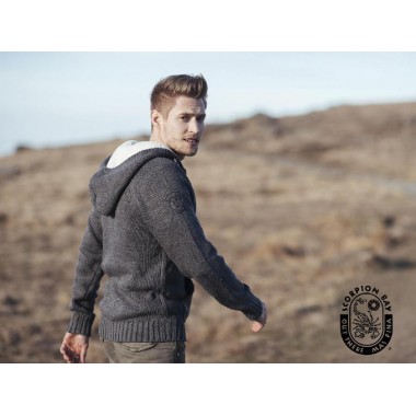 Magliane zip lunga cappuccio